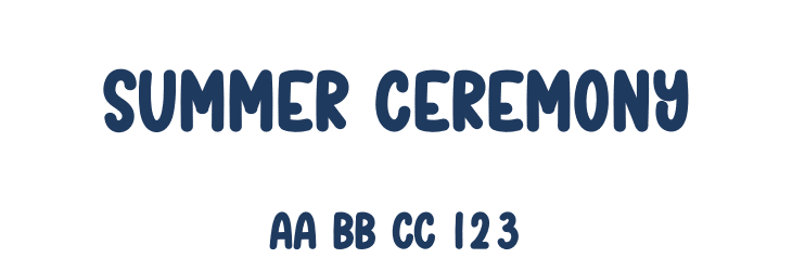 Summer Ceremony Font Preview
