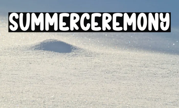 Summer Ceremony Example 1