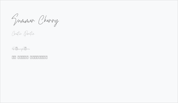Summer Cherry Business Card