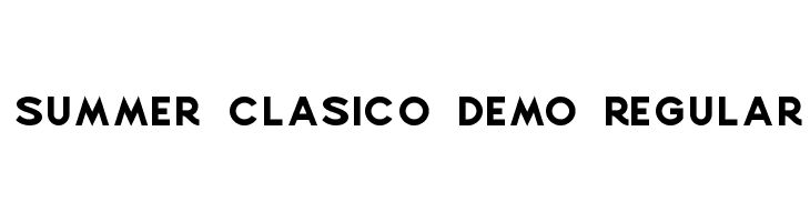 Summer Clasico DEMO Regular  les polices de caractères gratuit tlcharger