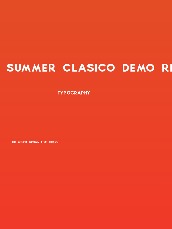 Summer Clasico DEMO Regular Poster