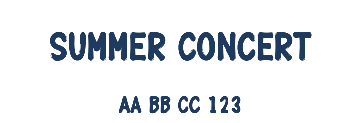 Summer Concert Font Preview