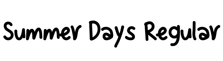 Summer Days Regular  フリーフォントのダウンロード