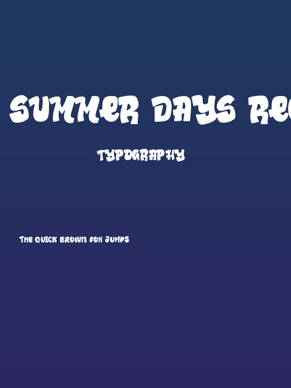 Summer Days Regular1 Poster