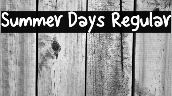Summer Days Regular Font examples