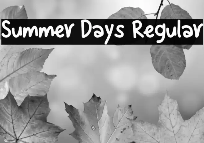Summer Days Regular Font examples