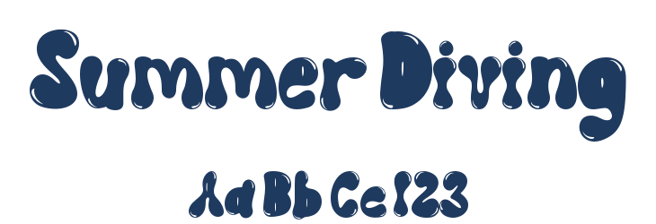 Summer Diving Font Preview