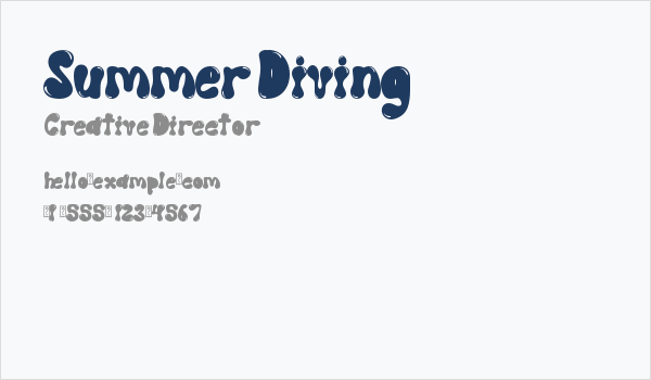 Summer Diving Business Card