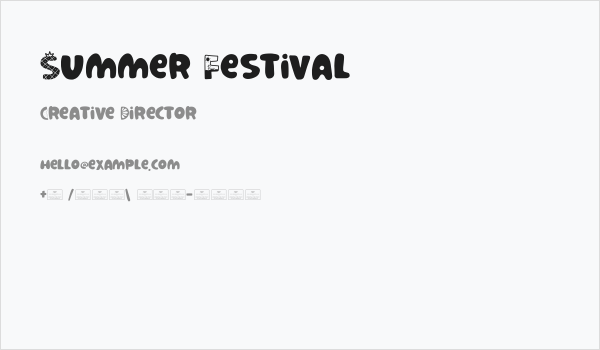 Summer Festival Business Card