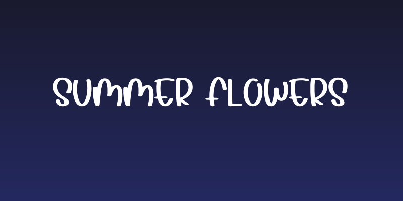 Summer Flowers Social Header