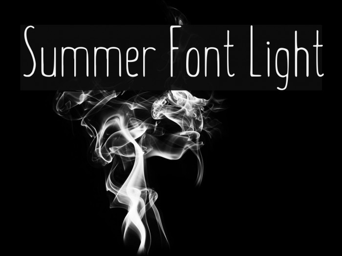 Summer Font Light Font examples