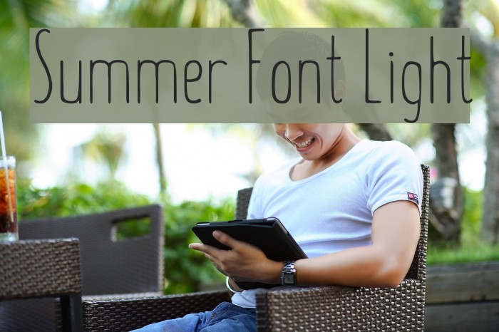 Summer Font Light Font examples