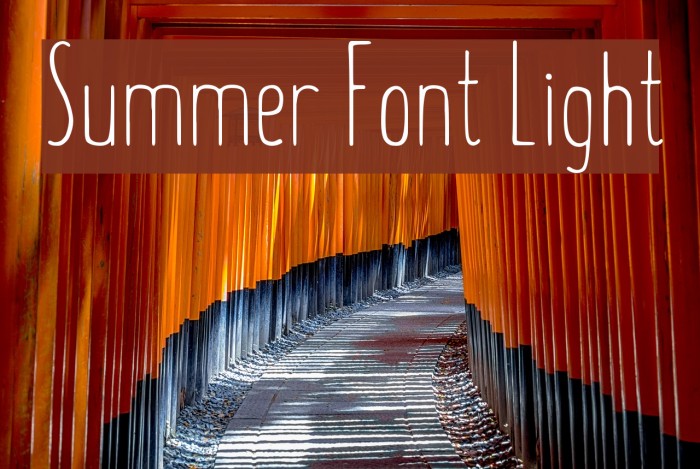 Summer Font Light Font examples