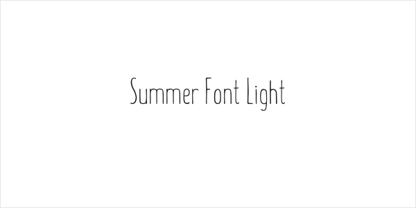 Summer Font Light Logo