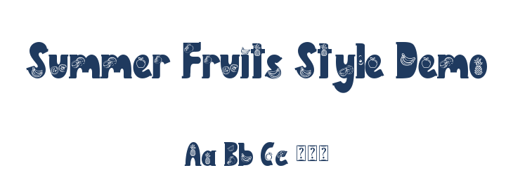 Summer Fruits Style Demo Font Preview