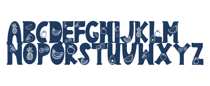 Summer Fruits Style Demo Uppercase