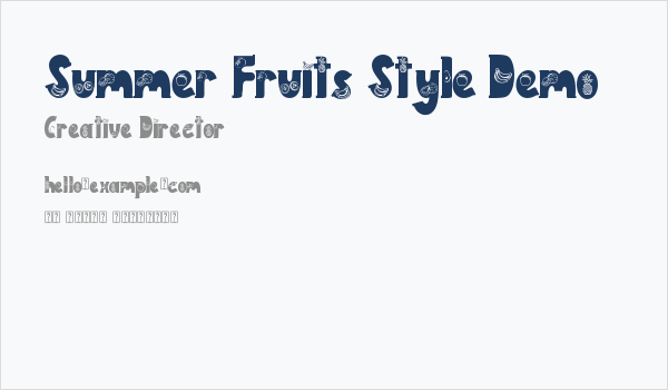 Summer Fruits Style Demo Business Card