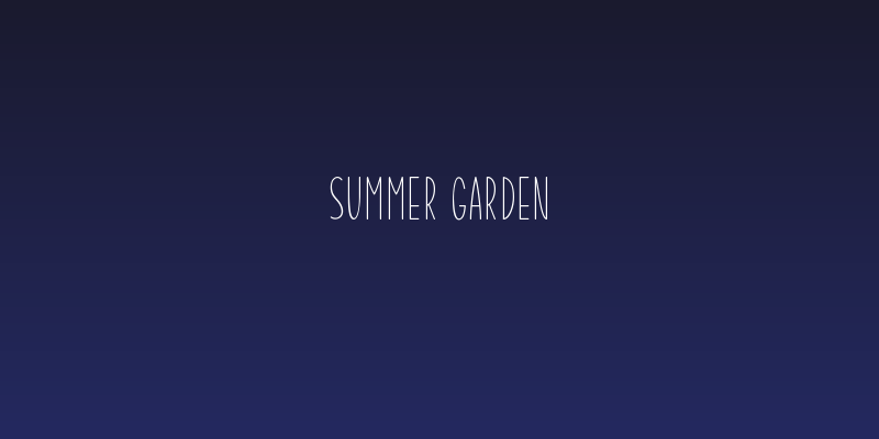 Summer Garden Social Header