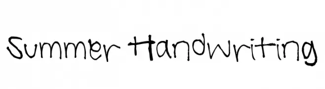 Summer Handwriting  les polices de caractères gratuit tlcharger