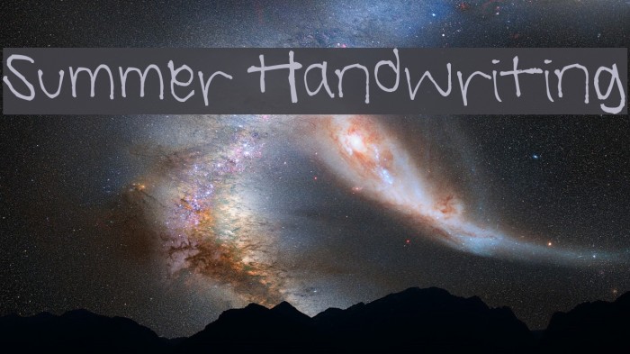 Summer Handwriting Example 1