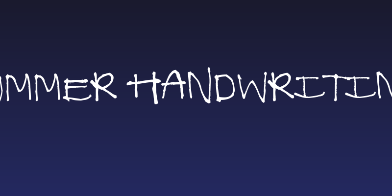 Summer Handwriting Social Header