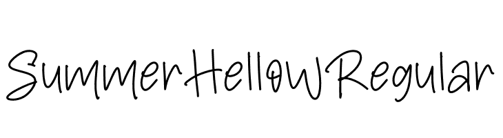 Summer Hellow Regular  font caratteri gratis