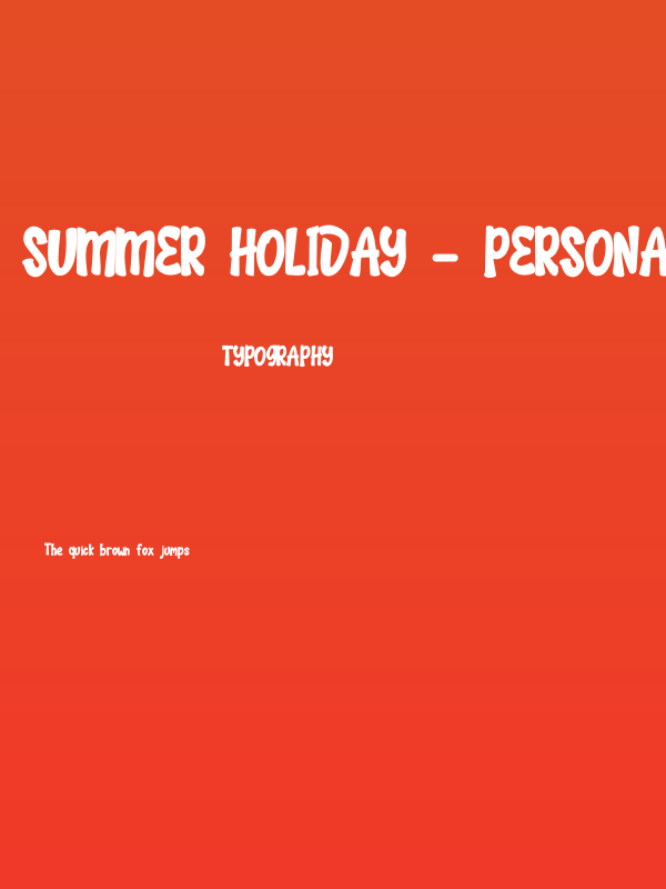 Summer Holiday - Personal Use Poster