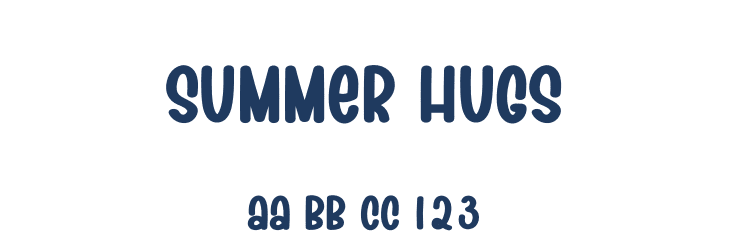 Summer Hugs Font Preview