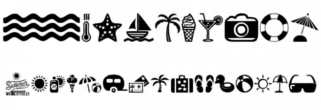 Summer Icons Font OTHER CHARS