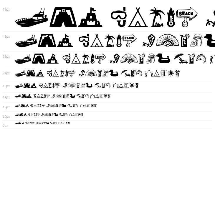 Summer Icons Waterfall