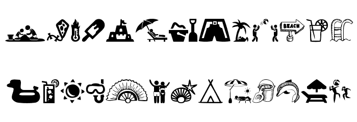 Summer Icons Font LOWERCASE