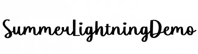 Summer Lightning Demo  नि: शुल्क फ़ॉन्ट्स डाउनलोड