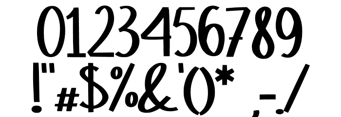 Summer Lightning Demo Font OTHER CHARS