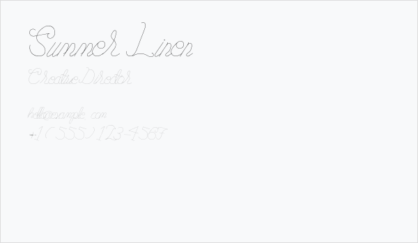 Summer Linen Business Card