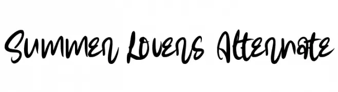 Summer Lovers Alternate  les polices de caractères gratuit tlcharger