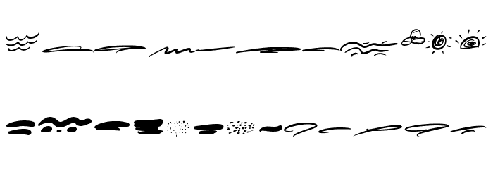 Summer Lovers Dingbat Font OTHER CHARS