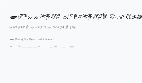 Summer Lovers Dingbat Business Card