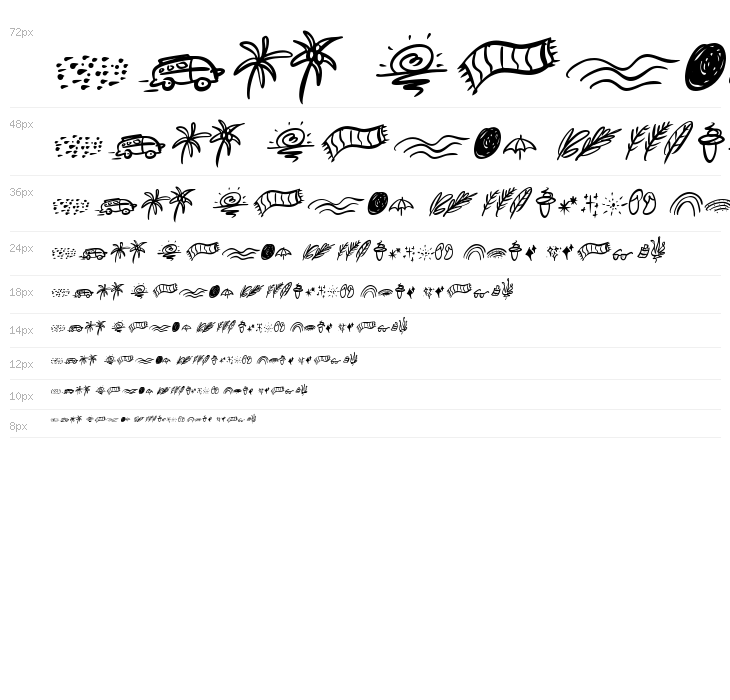 Summer Lovers Dingbat Waterfall