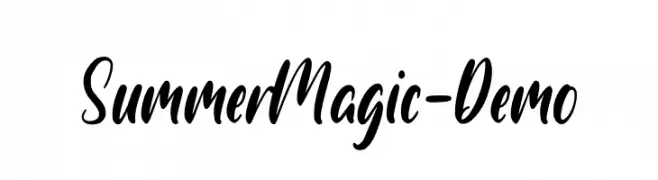 Summer Magic - Demo  नि: शुल्क फ़ॉन्ट्स डाउनलोड
