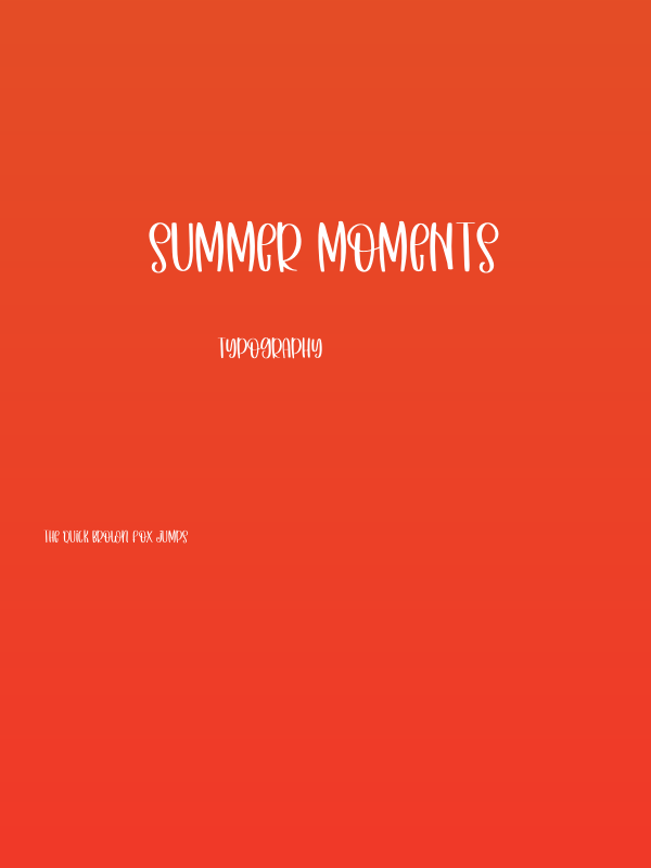 Summer Moments Poster