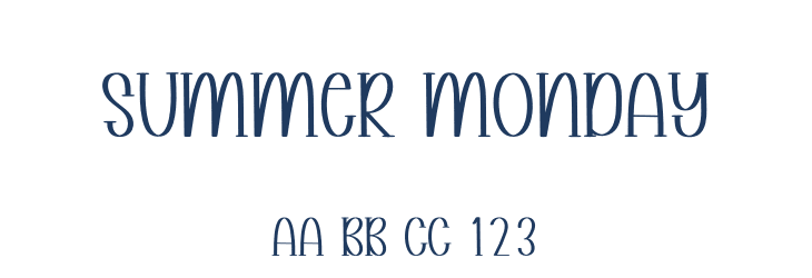 Summer Monday Font Preview