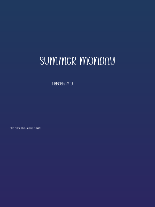 Summer Monday Poster