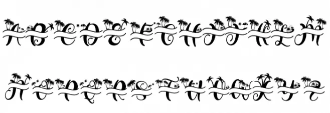 Summer Monogram (Monogram) Fuentes MAYÚSCULAS