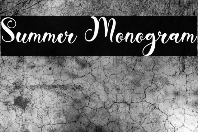 Summer Monogram फ़ॉन्ट examples