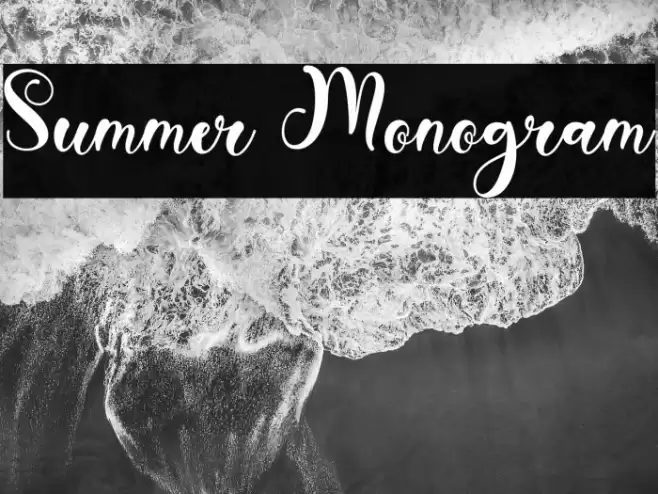 Summer Monogram फ़ॉन्ट examples