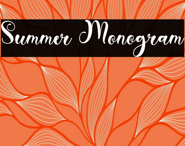 Summer Monogram Example 3