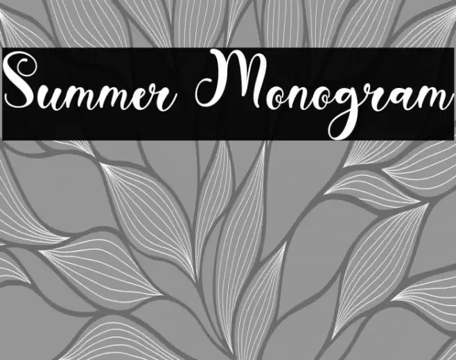 Summer Monogram फ़ॉन्ट examples