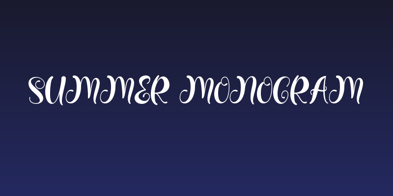 Summer Monogram Social Header