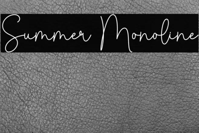 Summer Monoline Caratteri examples