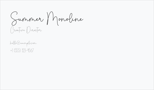 Summer Monoline Business Card